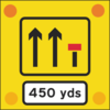 Lane Closed In 450 Yards Clip Art